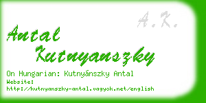antal kutnyanszky business card